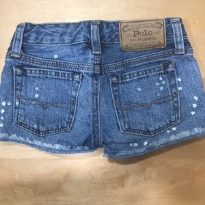 Toddler girl blue jean shorts